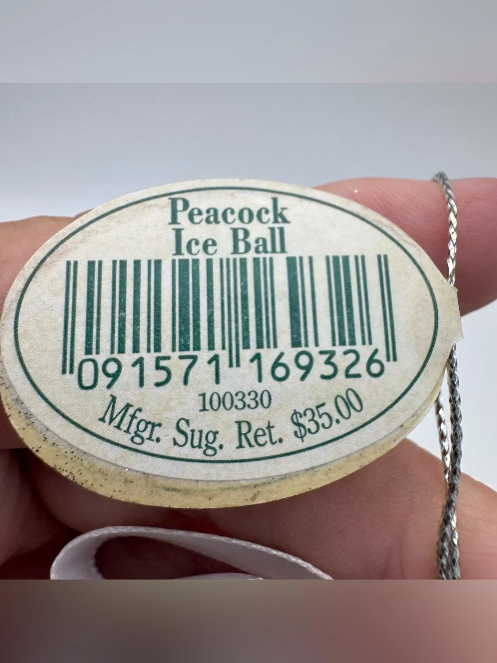 Waterford Holiday Heirlooms Peacock Ice Ball Christmas Ornament Handmade Czech